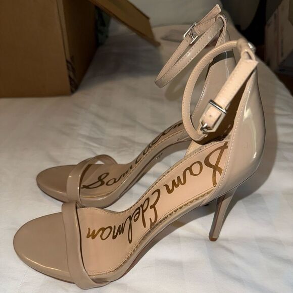 Sam Edelman Ariella Tan Heels with Ankle Strap Size 9 - Picture 7 of 9